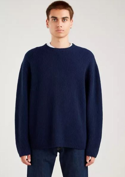 Levi's Battery Crewneck Sweater - Men's - Space Dye Valiant Poppy L