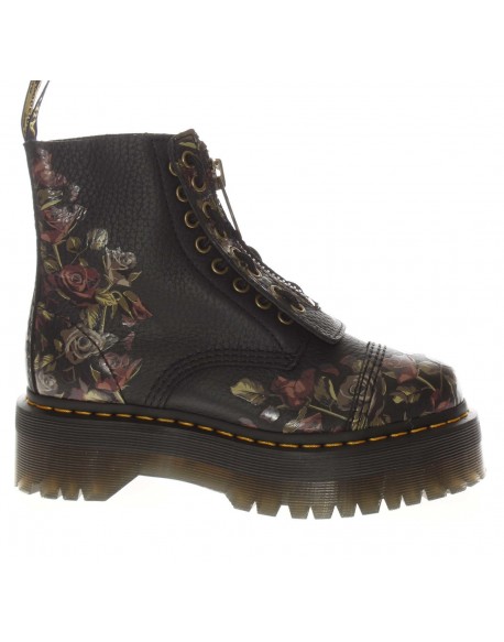 Dr Martens  Anfibio Sinclair in pelle fiorata con platform