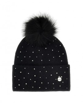 Guess  Cappello in maglia con strass Black