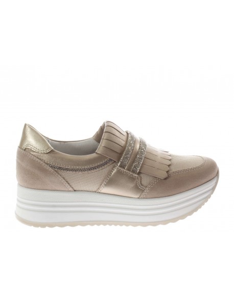 Nero Giardini  Sneaker  Pelle Con Platform e Frangia