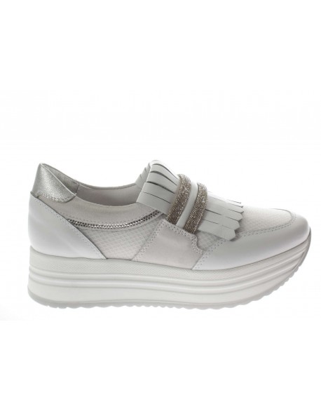 Nero Giardini  Sneaker  Pelle Con Platform e Frangia