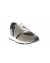 Guess  Sneaker Fano in pelle e tessuto grigio/nero