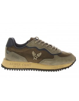 Avirex  Sneaker Morris in pelle e camoscio green