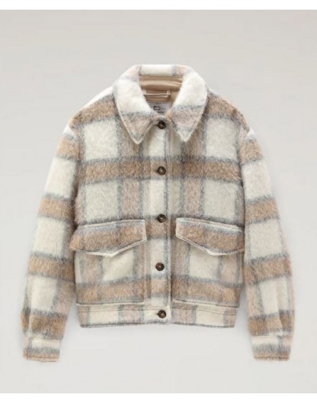 Woolrich  Giacca in misto lana con frange