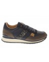 Napapijri  Sneaker Cosmos in pelle blue taupe