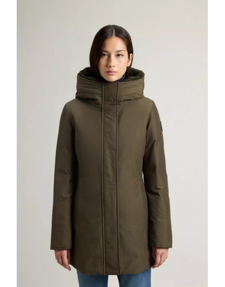 Woolrich  Boulder Parka in Ramar Cloth con cappuccio e collo removibile