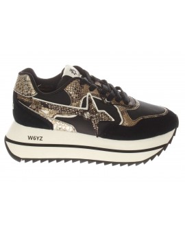 W6YZ  Sneaker  Deva W. Suede/Piton Black-