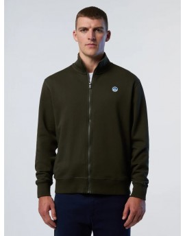 North Sails  Felpa full zip verde