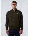 North Sails  Felpa full zip verde