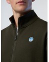 North Sails  Felpa full zip verde