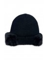 Guess  Cappello risvolto pelliccia nero